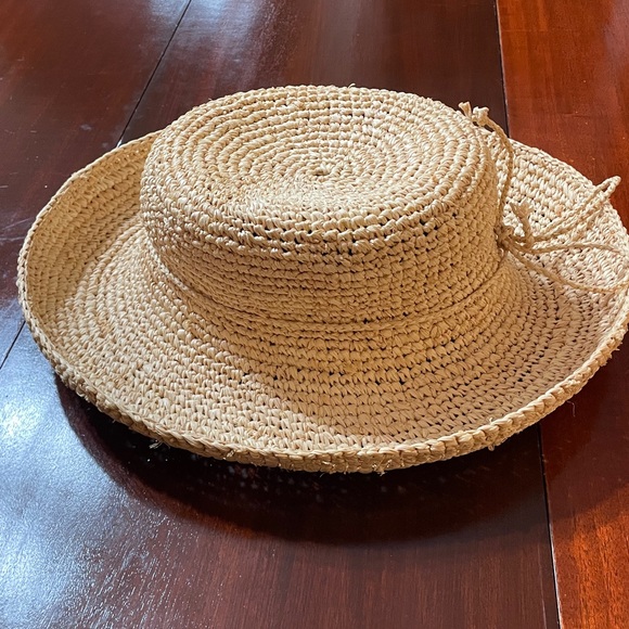 SCALA - CROCHETED RAFFIA UPBRIM HAT - Picture 2 of 7